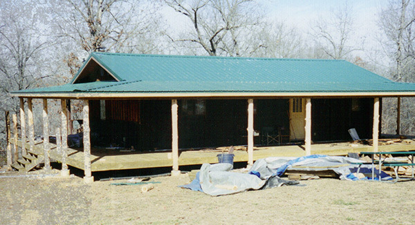 Metal roofing and covered porch