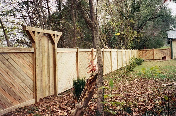 Treated privacy fence