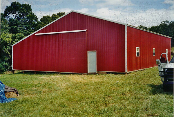 Pole barn for hay