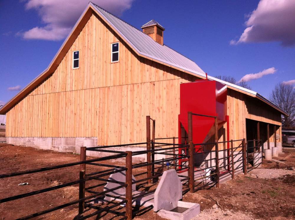 Wooden pole barn