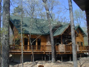 Custom log cabin home